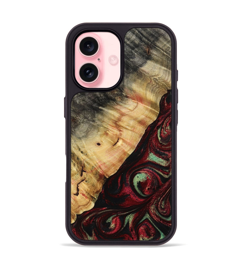 iPhone 16 Wood Phone Case - Britany (Red, 776777)
