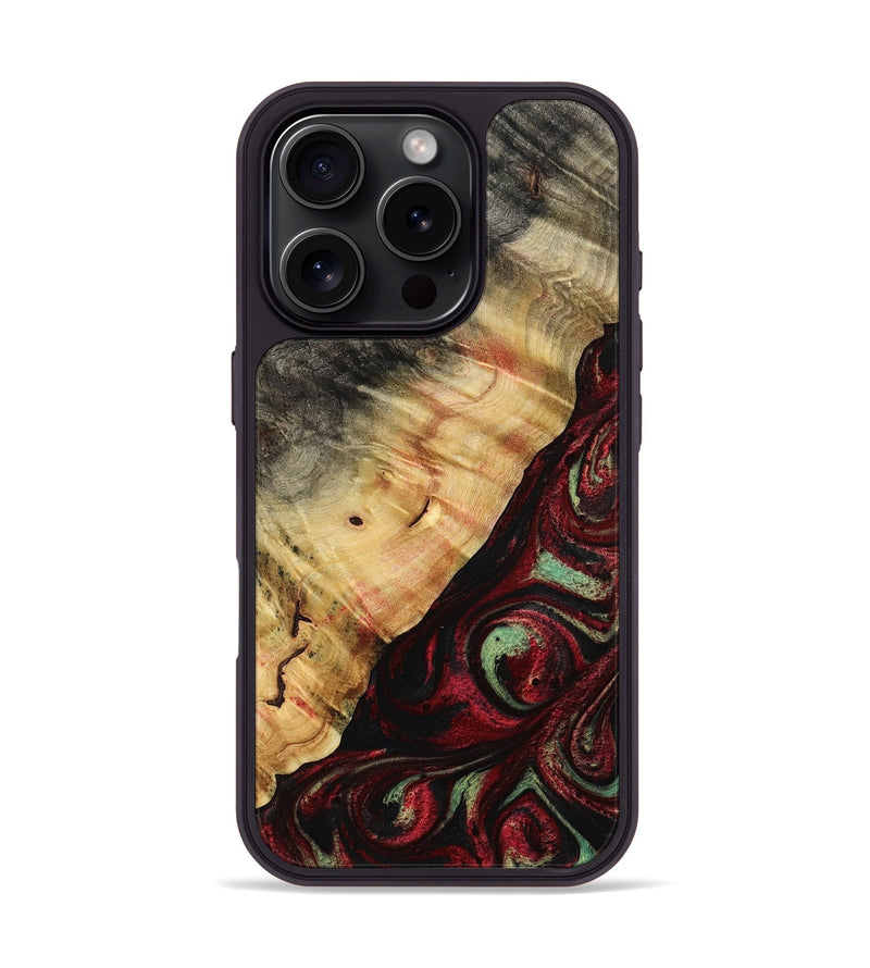iPhone 16 Pro Wood Phone Case - Britany (Red, 776777)