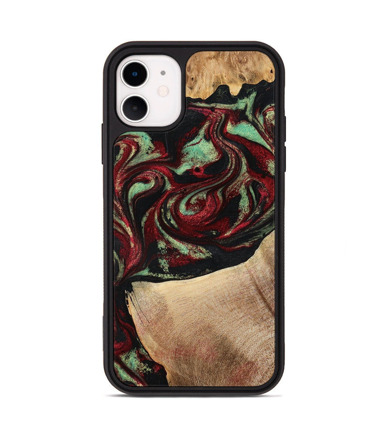 iPhone 11 Wood Phone Case - Cindy (Red, 776984)