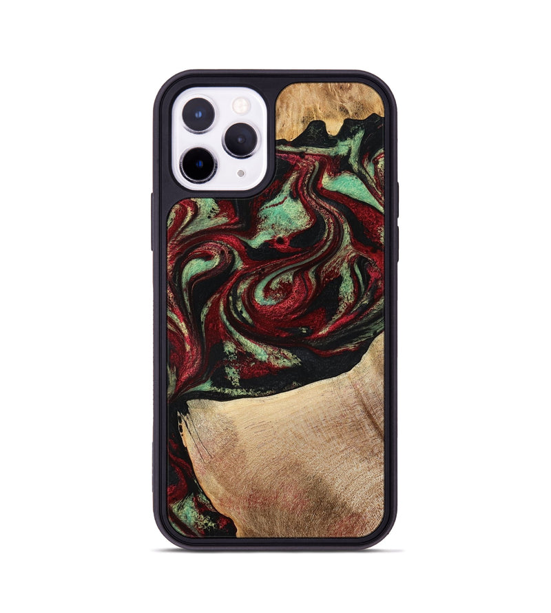 iPhone 11 Pro Wood Phone Case - Cindy (Red, 776984)