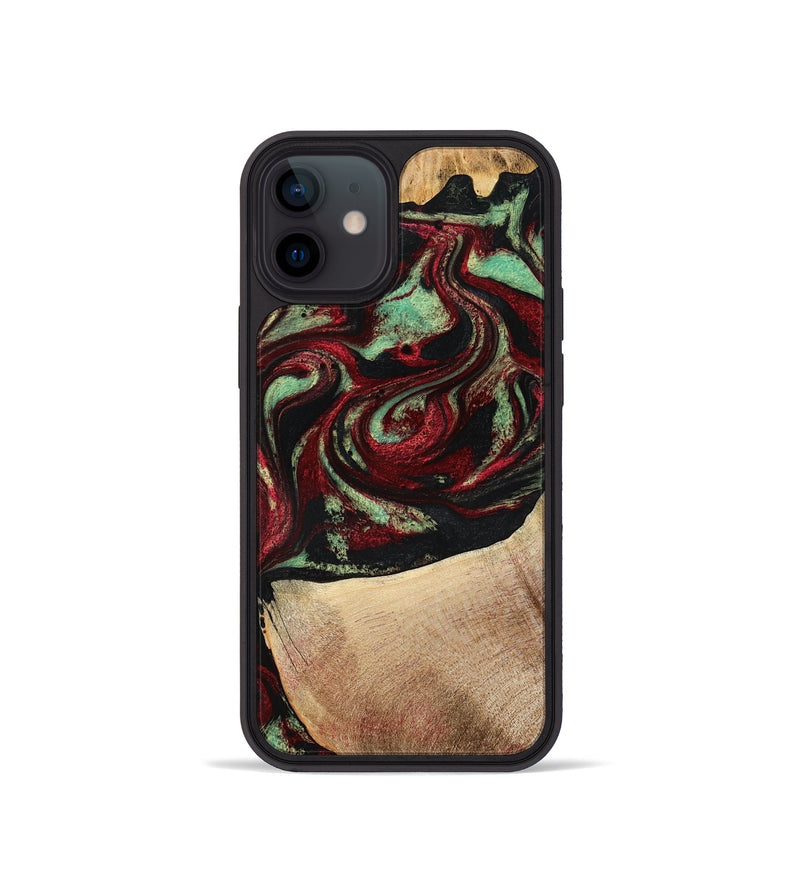 iPhone 12 mini Wood Phone Case - Cindy (Red, 776984)
