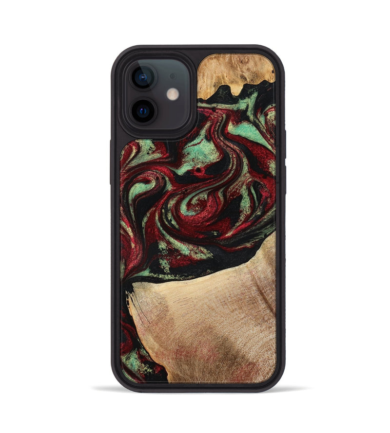 iPhone 12 Wood Phone Case - Cindy (Red, 776984)