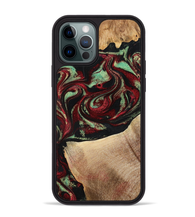 iPhone 12 Pro Max Wood Phone Case - Cindy (Red, 776984)