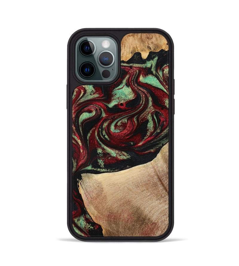 iPhone 12 Pro Wood Phone Case - Cindy (Red, 776984)