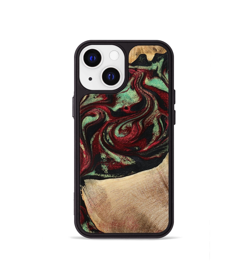 iPhone 13 mini Wood Phone Case - Cindy (Red, 776984)