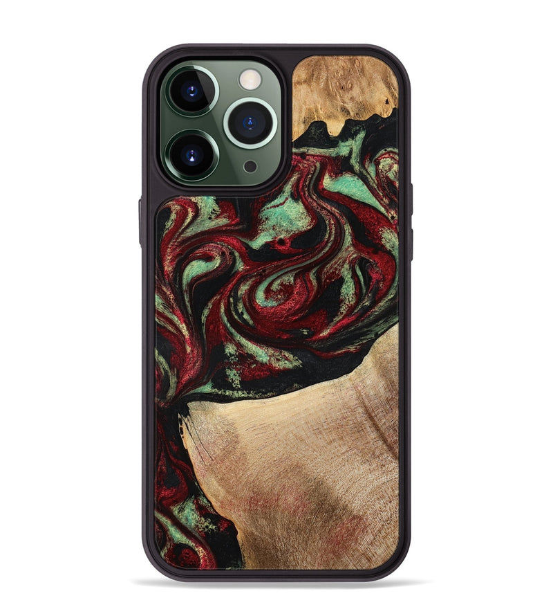 iPhone 13 Pro Max Wood Phone Case - Cindy (Red, 776984)