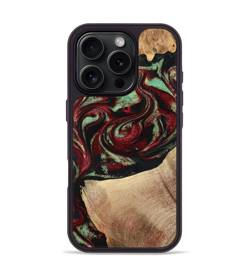 iPhone 16 Pro Wood Phone Case - Cindy (Red, 776984)