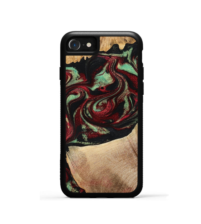iPhone SE Wood Phone Case - Cindy (Red, 776984)