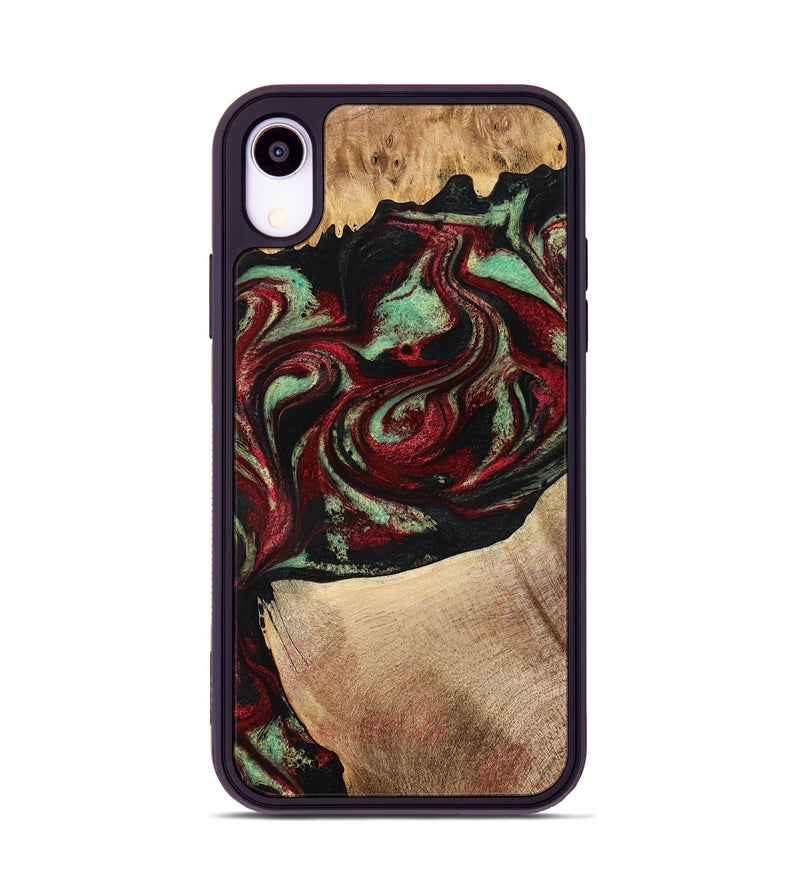 iPhone Xr Wood Phone Case - Cindy (Red, 776984)