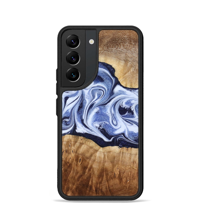 Galaxy S22 Wood Phone Case - Lucie (Blue, 777009)