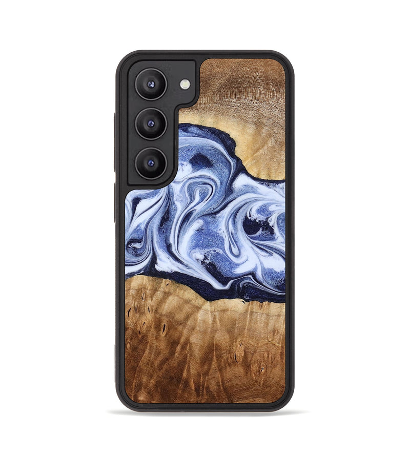 Galaxy S23 Wood Phone Case - Lucie (Blue, 777009)