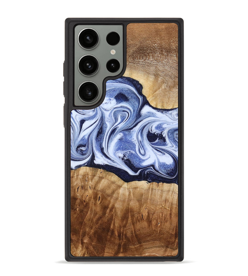 Galaxy S23 Ultra Wood Phone Case - Lucie (Blue, 777009)