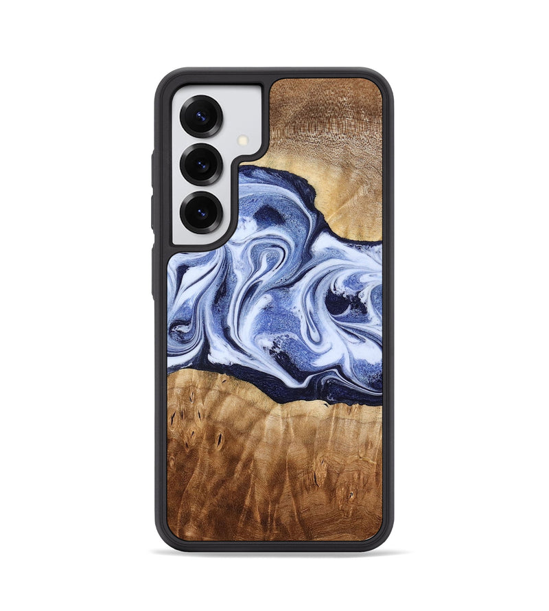Galaxy S25 Wood Phone Case - Lucie (Blue, 777009)