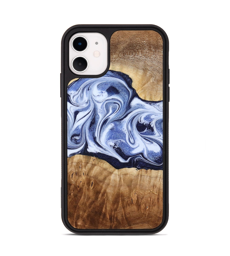 iPhone 11 Wood Phone Case - Lucie (Blue, 777009)
