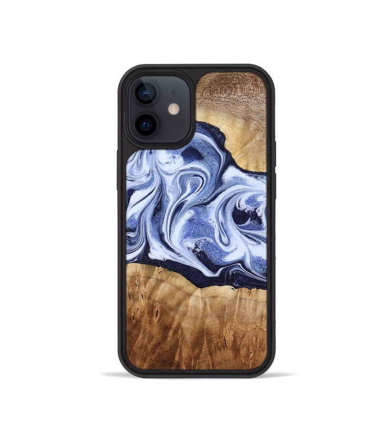 iPhone 12 mini Wood Phone Case - Lucie (Blue, 777009)