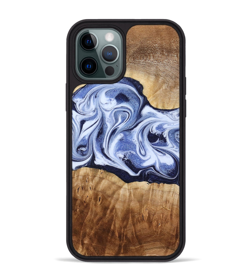 iPhone 12 Pro Max Wood Phone Case - Lucie (Blue, 777009)