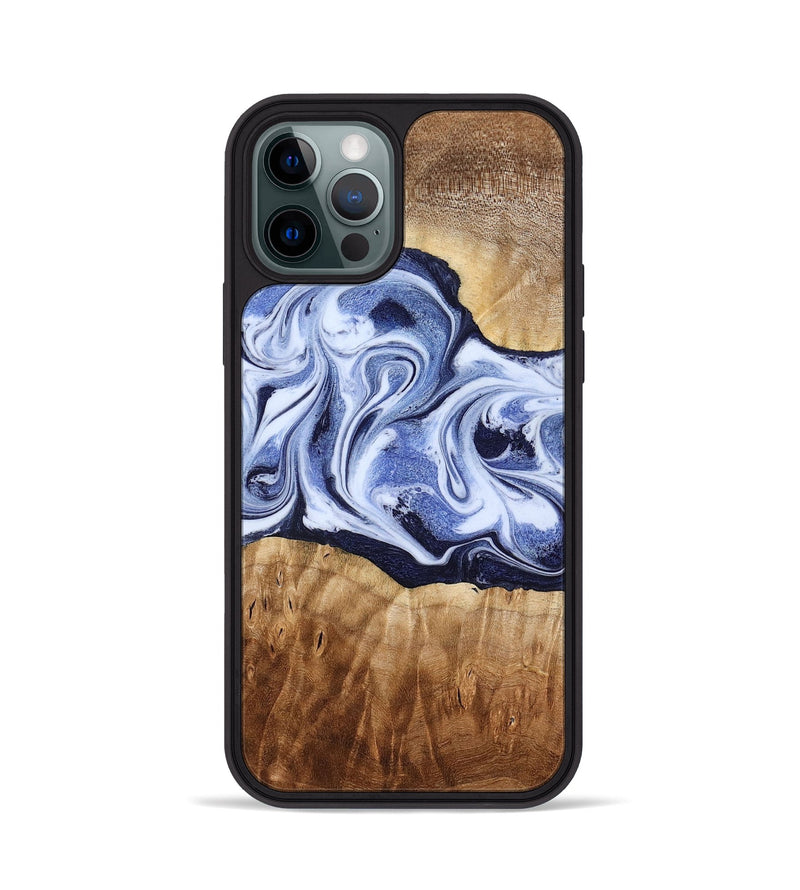 iPhone 12 Pro Wood Phone Case - Lucie (Blue, 777009)