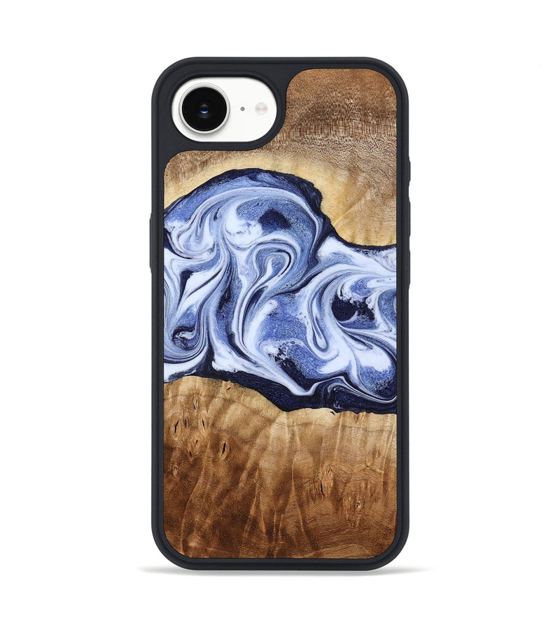 iPhone 16e Wood Phone Case - Lucie (Blue, 777009)