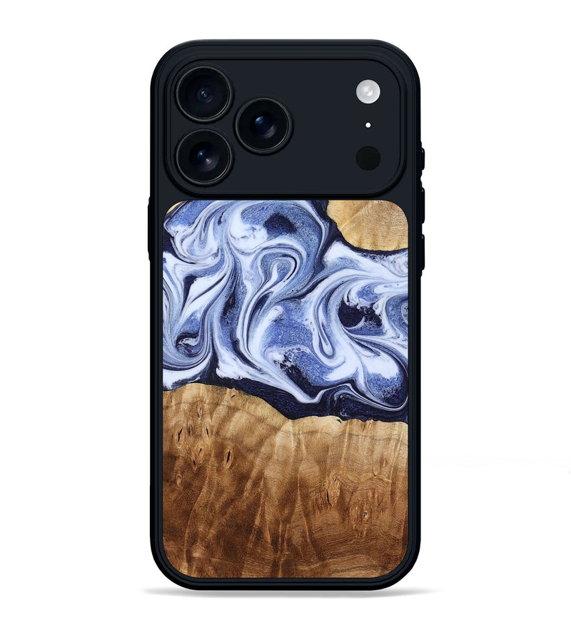 iPhone 17 Pro Max Wood Phone Case - Lucie (Blue, 777009)