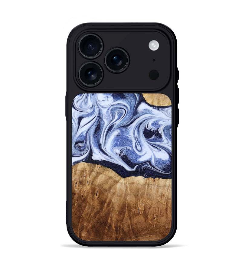 iPhone 17 Pro Wood Phone Case - Lucie (Blue, 777009)