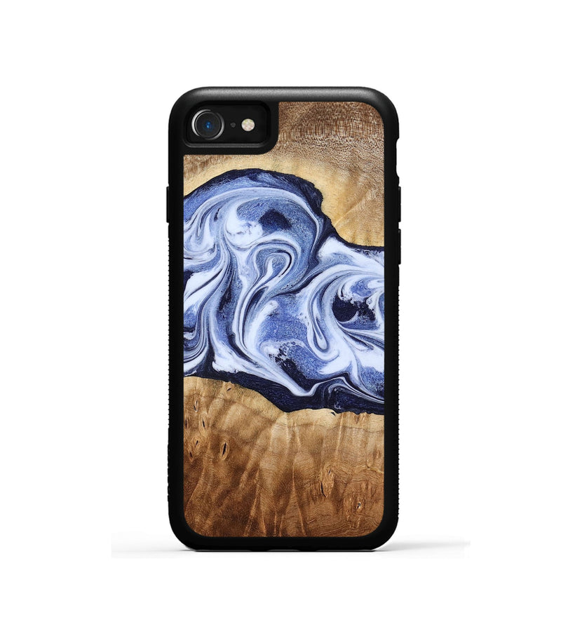 iPhone SE Wood Phone Case - Lucie (Blue, 777009)