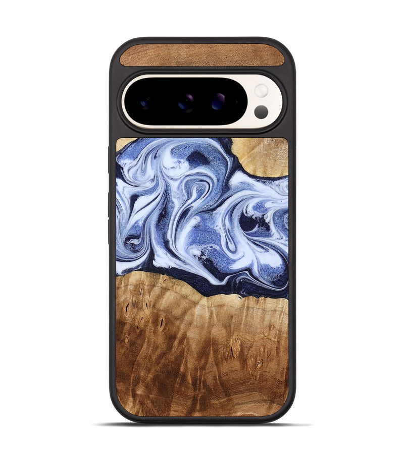 Pixel 9 Pro Wood Phone Case - Lucie (Blue, 777009)