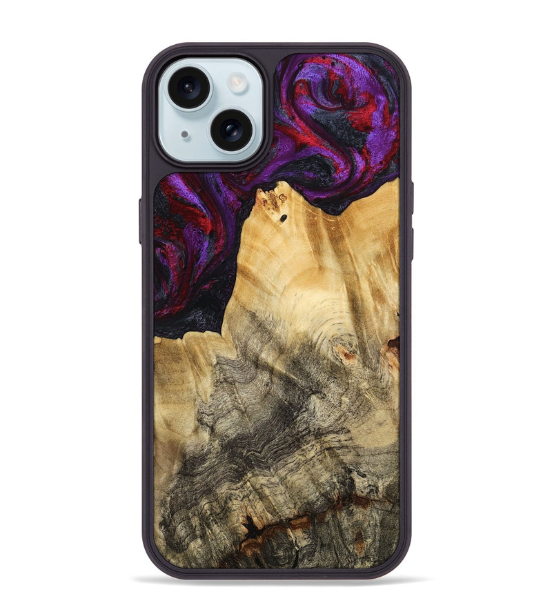 iPhone 15 Plus Wood Phone Case - Jaylene (Purple, 777024)