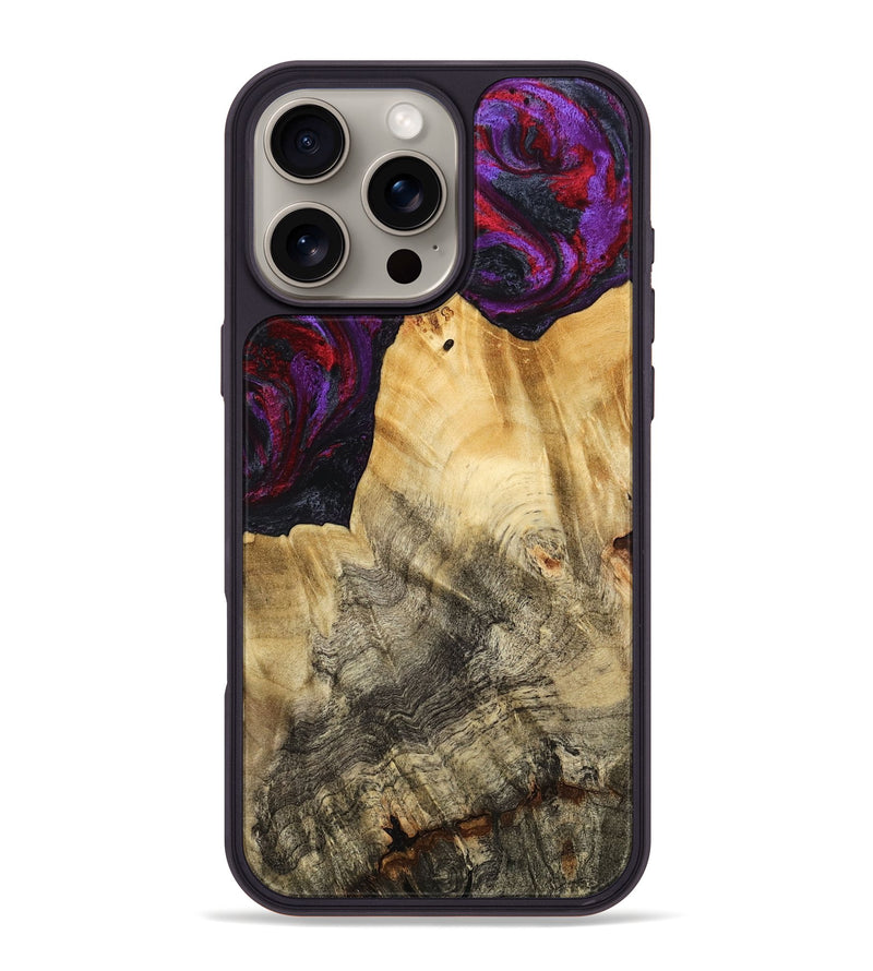 iPhone 16 Pro Max Wood Phone Case - Jaylene (Purple, 777024)