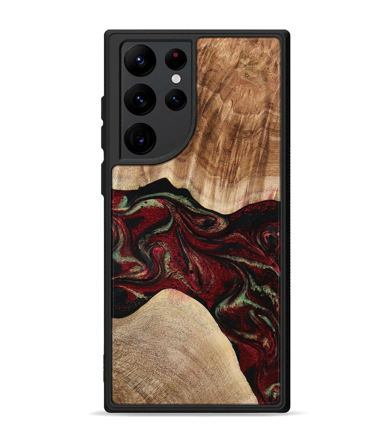 Galaxy S22 Ultra Wood Phone Case - Eldora (Red, 777144)