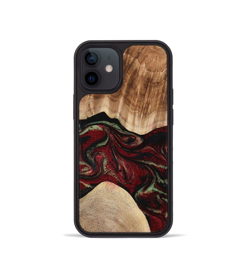 iPhone 12 mini Wood Phone Case - Eldora (Red, 777144)