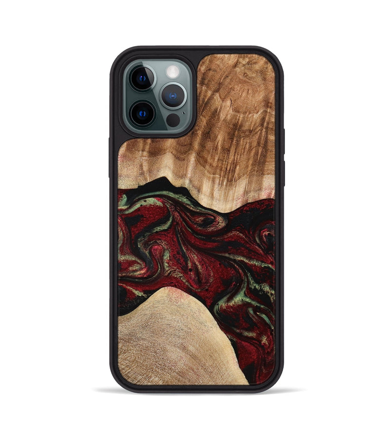 iPhone 12 Pro Wood Phone Case - Eldora (Red, 777144)
