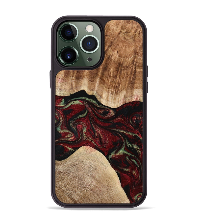 iPhone 13 Pro Max Wood Phone Case - Eldora (Red, 777144)