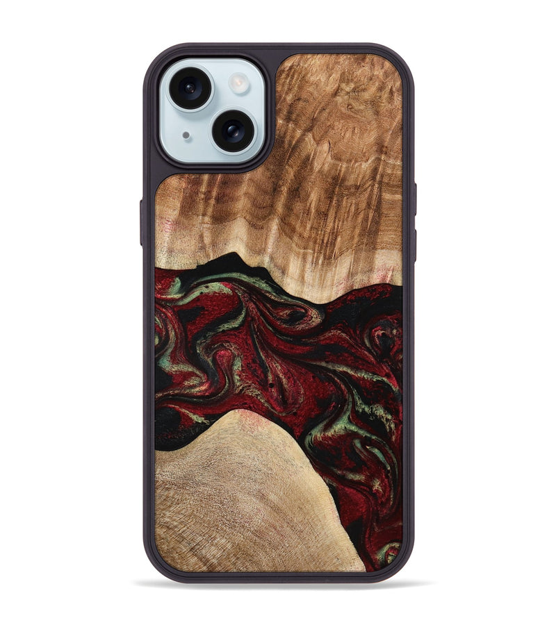 iPhone 15 Plus Wood Phone Case - Eldora (Red, 777144)