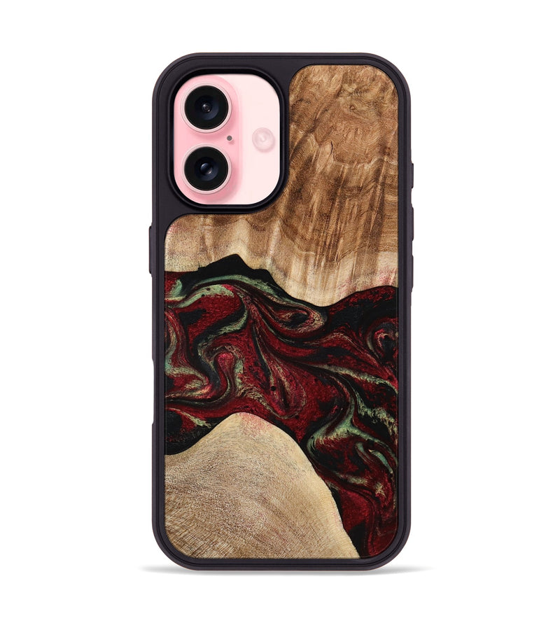 iPhone 16 Wood Phone Case - Eldora (Red, 777144)