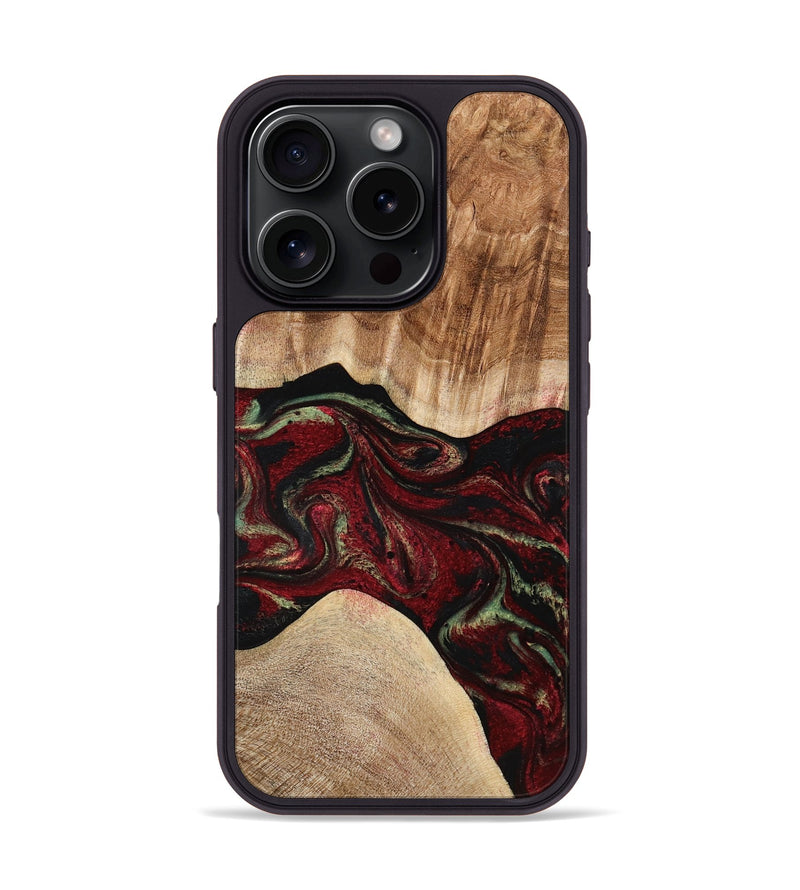 iPhone 16 Pro Wood Phone Case - Eldora (Red, 777144)