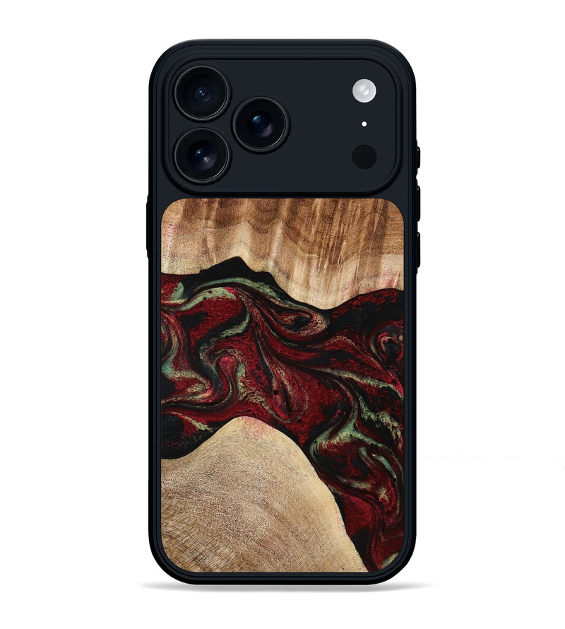 iPhone 17 Pro Max Wood Phone Case - Eldora (Red, 777144)