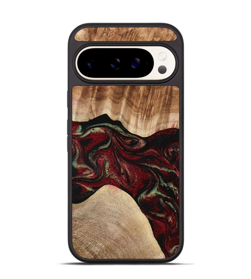 Pixel 9 Pro Wood Phone Case - Eldora (Red, 777144)