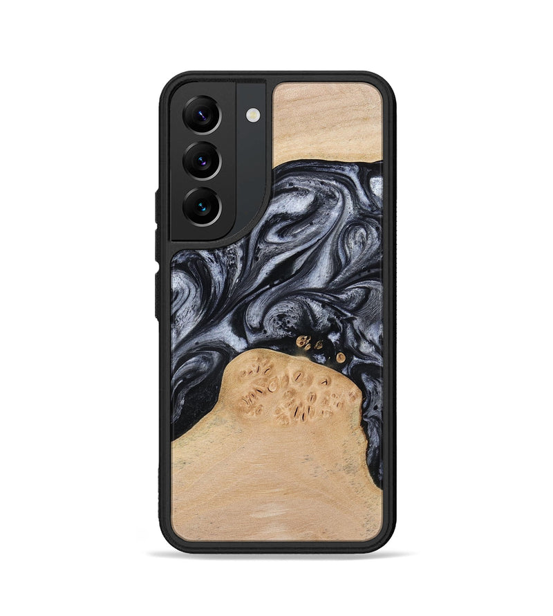 Galaxy S22 Wood Phone Case - Kandace (Black & White, 777148)
