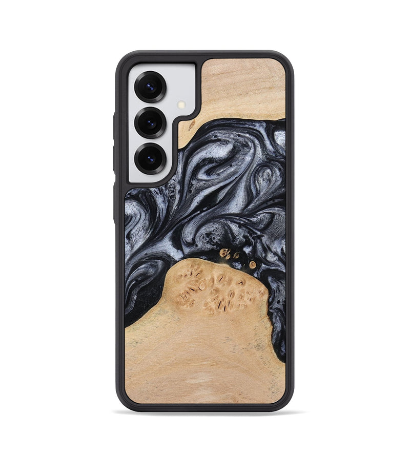 Galaxy S25 Wood Phone Case - Kandace (Black & White, 777148)