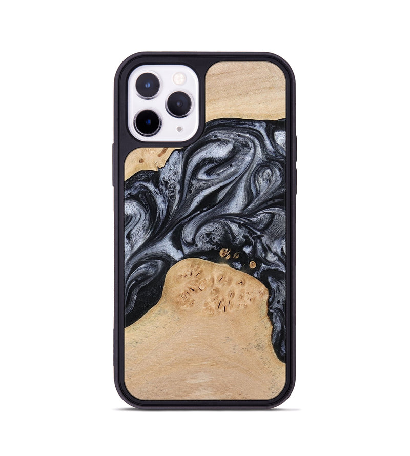 iPhone 11 Pro Wood Phone Case - Kandace (Black & White, 777148)