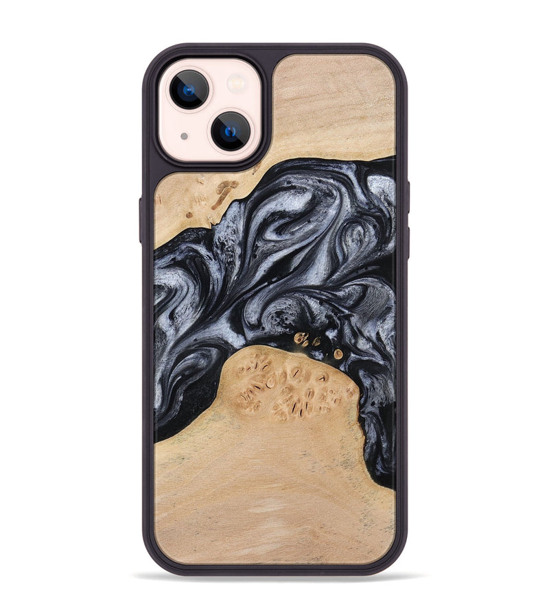 iPhone 14 Plus Wood Phone Case - Kandace (Black & White, 777148)
