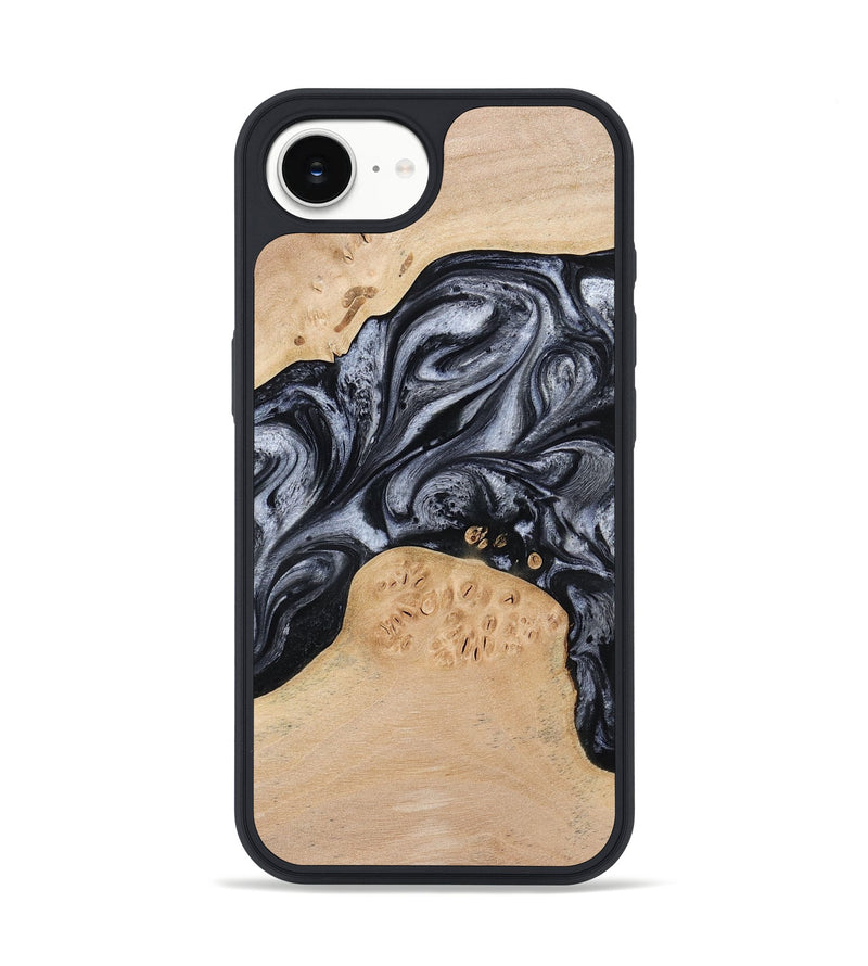 iPhone 16e Wood Phone Case - Kandace (Black & White, 777148)