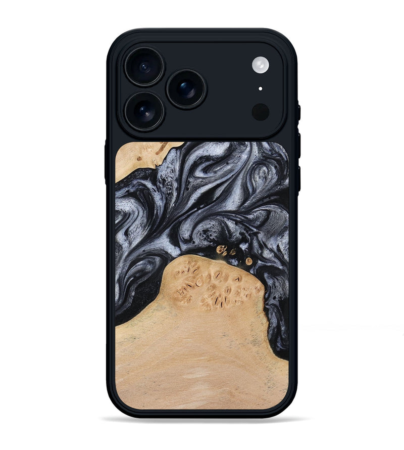 iPhone 17 Pro Max Wood Phone Case - Kandace (Black & White, 777148)
