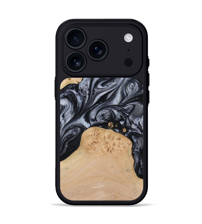 iPhone 17 Pro Wood Phone Case - Kandace (Black & White, 777148)