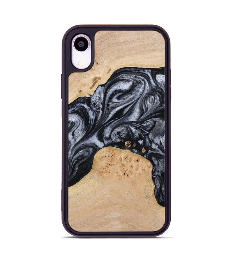 iPhone Xr Wood Phone Case - Kandace (Black & White, 777148)