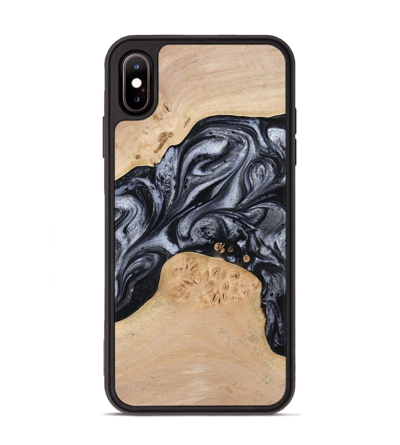 iPhone Xs Max Wood Phone Case - Kandace (Black & White, 777148)