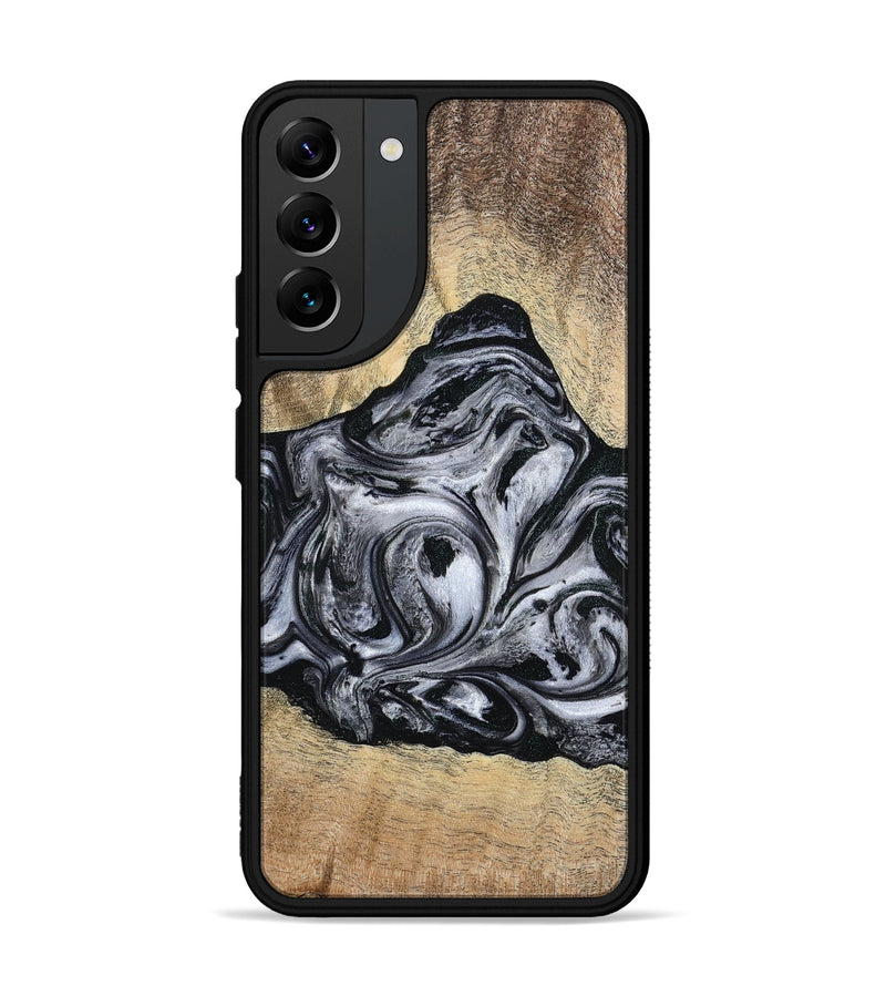 Galaxy S22 Plus Wood Phone Case - Damian (Black & White, 777149)