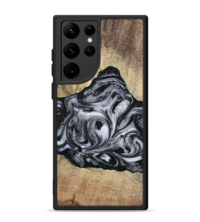 Galaxy S22 Ultra Wood Phone Case - Damian (Black & White, 777149)