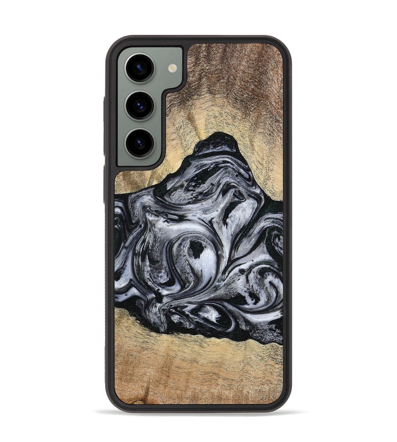 Galaxy S23 Plus Wood Phone Case - Damian (Black & White, 777149)