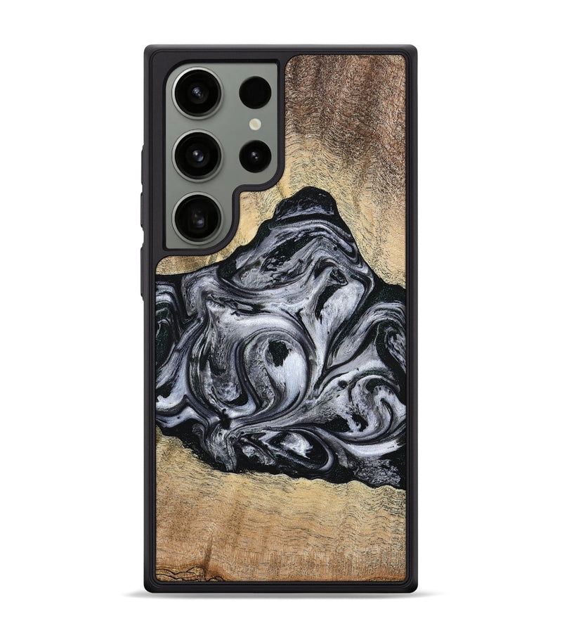 Galaxy S24 Ultra Wood Phone Case - Damian (Black & White, 777149)